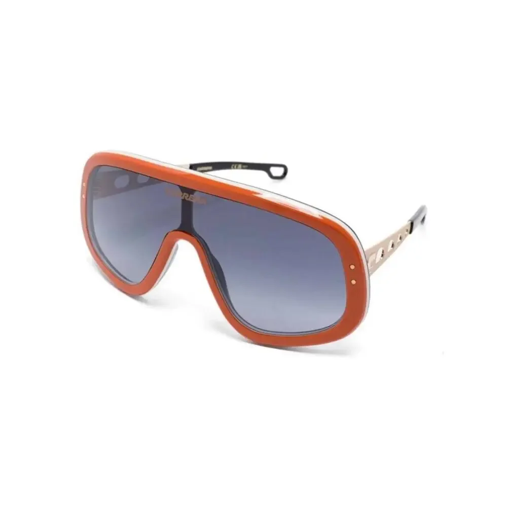 New Carrera Flaglab 17 C3E9O Oversized Shield Sunglasses in Orange, Authentic